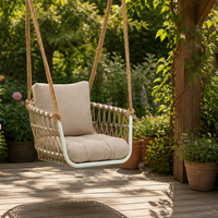 Fauteuil suspendu œuf moderne en métal, résistant aux UV, imperméable et confortable, pour jardin de villa