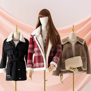 Clothes Store <strong>Female</strong> Wedding Dress Famale Up-Body <strong>Plastic</strong> Mannequins White Linen Cloth <strong>Dummy</strong> Garment Window Display Stand - Product Image 6