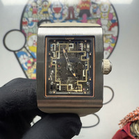 Montre mécanique automatique de luxe haut de gamme pour homme, boîtier en alliage de titane, tourbillon ajouré, style sport et affaires, référence 1602