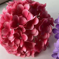 L-648 Grosir Bunga Hydrangea Buatan Tangan Sutra Putih Pink Merah 20cm untuk Pesta Pernikahan CE MOQ Rendah