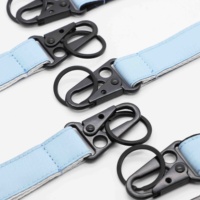 Porte-clés court en polyester écologique imprimé sur mesure avec mousqueton, impression offset durable
