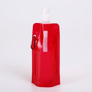 Bolsa de Agua Plegable y Portátil de 480 ml para Viajes y Deportes, Bolsa de Agua de Plástico para Camping con Gancho Mosquetón - Product Image 2
