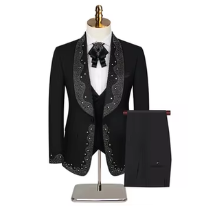 Traje de boda <span class=keywords><strong>blanco</strong></span> de dos piezas <span class=keywords><strong>para</strong></span> hombre de gran oferta <span class=keywords><strong>para</strong></span> <span class=keywords><strong>matrimonio</strong></span> de un solo pecho con vestido de diamante atuendo de novio Formal de alta calidad - Product Image 1