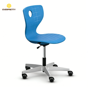 Chaise d'étudiant ergonomique sans accoudoirs en plastique avec pieds en métal pour salle de classe, <span class=keywords><strong>laboratoire</strong></span> ou bureau - Mobilier scolaire moderne - Product Image 4