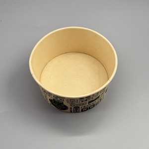 Tazón de papel kraft biodegradable de pared simple o doble con revestimiento de PE PLA para ensalada, sopa, fideos, tazón desechable para alimentos - Product Image 2