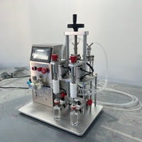 Machine de remplissage de parfum liquide pneumatique à 2 têtes, distributeur de bureau pour applications chimiques d'eau pure, machines de remplissage