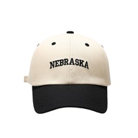 Gorra de Béisbol de Mezclilla Estilo Americano con Diseño de Letras Bicolor, Bordado 3D, Hebilla Metálica, Unisex, Visera de Pico de Pato, Estilo Urbano Hip-hop