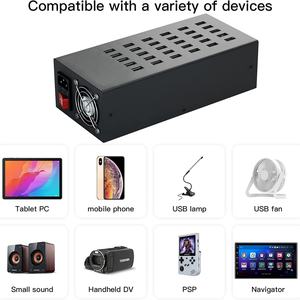 Station de charge USB 30 ports 300W, Hub de charge USB 30-en-1, Station de charge USB multiple pour plusieurs appareils - Product Image 6