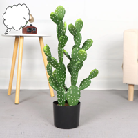 Cactus artificiel tropical Sky Ruler pour intérieur/extérieur, simulation de cactus en plastique en pot, ornements pour décorations de vitrine