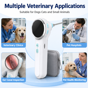 Caméra auriculaire sans fil compacte pour la surveillance de la santé des oreilles des animaux et les soins de suivi – Caméra auriculaire sans fil pour animaux de compagnie - Product Image 1