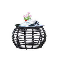 Ensemble de 3 pièces moderne et confortable en aluminium et rotin résistant aux intempéries pour jardin, terrasse et cour, comprenant un canapé et une table de repas