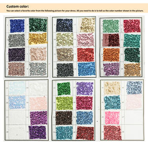 Maßgeschneiderte Elegante Rote Abendkleider mit Pailletten, Kristall-Strasssteinen und Schleppe für den Abschlussball 2026 für Schwarze Frauen, Illusion Luxus Abendkleider - Product Image 4