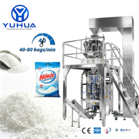 Machine d'emballage automatique certifiée CE YH pour poudre à lessiver, machine de pesage et d'emballage de poudre de lessive et de savon en sachets