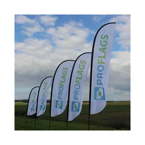 Wholesale Custom Print Outdoor Event Advertising Beach Flying Teardrop Feather Flag Banner