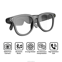 Lunettes Intelligentes avec Caméra Bluetooth 6.0 pour Enregistrements Familiaux, Vlogs de Voyage, Enregistrement Photo et Vidéo Mains Libres, Appel et Traduction IA