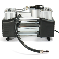 Gonfleur de pneus à Double cylindre robuste, Mini pompe de voiture Portable 12v compresseur d'air de voiture numérique avec lumière Led