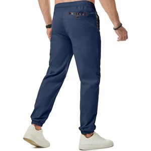 2025 hommes décontracté coton sergé Joggers pantalon élastique cordon taille avec poches coniques Logo personnalisable lavage coloré - Product Image 6
