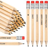 Mini crayons en bois de 3,5 pouces (8,8 cm), crayons gras en graphite HB pour les tout-petits, les débutants, les enfants d'âge préscolaire, la maternelle, l'apprentissage de l'art