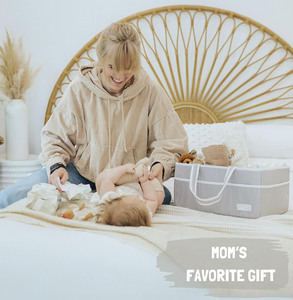 Tas popok ibu ringan portabel antiair kustom Organizer tas popok bayi penting penyimpanan popok ibu tas Tote <span class=keywords><strong>Caddy</strong></span> - Product Image 4