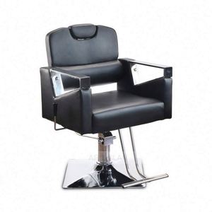 Suministro de fábrica Venta caliente Respaldo ajustable Superficie fácil de limpiar Peluquería <span class=keywords><strong>Estilo</strong></span> Silla de salón negra - Product Image 3