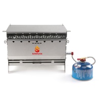 Barbecue pliable en acier inoxydable facile à nettoyer, barbecue portable au gaz, barbecue pliable