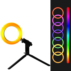 Anneau lumineux de 6 pouces <span class=keywords><strong>RGB</strong></span> 8W 2700-7000K Température de couleur Contrôle par fil - Solution d'éclairage photographique parfaite pour les vidéos de téléphone - Product Image 3
