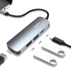 Çoklu usb led hub 4 girişli şarj cihazı kule 4 port mikro usb otg hub güç dizüstü hdtv için şarj adaptörü kablo 4 in 1 usb c hub