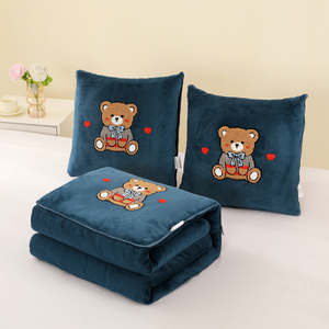 Épaissie <span class=keywords><strong>et</strong></span> polaire coussin couette canapé multifonctionnel en peluche en peluche confortable couverture brodée douce - Product Image 4