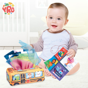 Boîte à mouchoirs en peluche douce pour bébé, jouets sensoriels d'apprentissage, boîte à mouchoirs magique éducative pour bébé, offre spéciale - Product Image 2