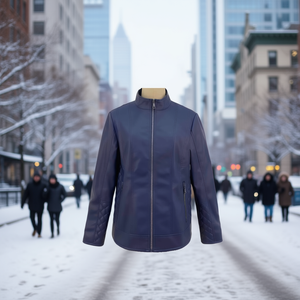 VP-77 Giacca in Pelle da Donna Taglie Forti 47-57, Cappotto Invernale - Product Image 3