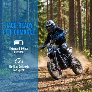Moto de course professionnelle 2500W, vitesse maximale 70 km/h, batterie longue durée 60V 25Ah 2,5h+, puissante moto tout-terrain - Product Image 5