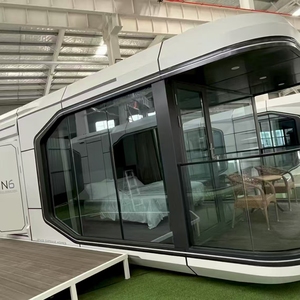 Impermeabile minuscolo spazio capsula camera da letto durevole struttura in acciaio solare Villa casa fatta contenitore per edificio per uffici Knockdown Design - Product Image 1