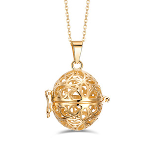 Collier DIY en acier inoxydable 316L ajouré, diffuseur d'huiles essentielles, pendentif cage à perles, chaîne en acier titane - Product Image 5