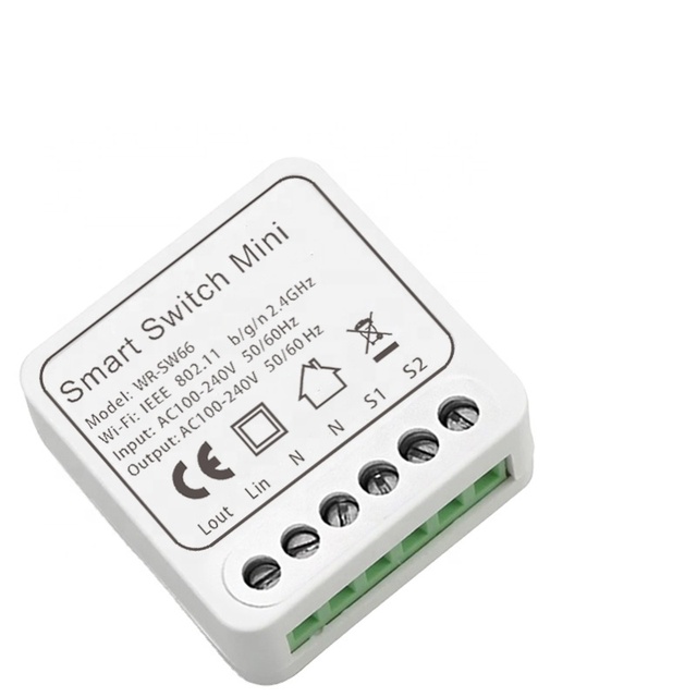 Mini DIY Intelligent Circuit Breaker with On-Off Switch Flip Design Supports Alexa & Google Home US 16A Wifi Smart Switch