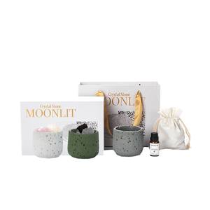 Conteneur Cylindrique en Béton avec Pierre de Cristal Créative, Parfum Personnalisé Artisanal, Écologique, Sans Alcool, Longue Durée, Fraîcheur Durable - Product Image 1