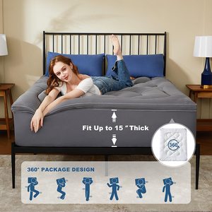 <strong>King</strong> Queen <strong>Size</strong> <strong>Thick</strong> Top Pad Back Pain Relief Polyester <strong>Mattress</strong> <strong>Topper</strong> with 6-18 Inches Deep Pockets - Product Image 5