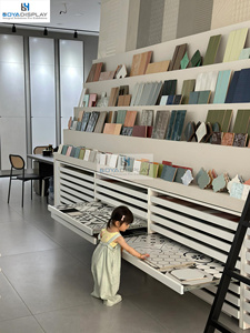 Espositore da Negozio Personalizzato con Cassetti, Vetrina per Piastrelle e Pietra di Quarzo, Bancone Reception Combinato - Product Image 5