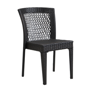 Outdoor Dining <b>Chairs</b> Set of 2, <b>Stackable</b> <b>Chairs</b> with UV-Resistant PE Rattan and Steel Frame - Product Image 5