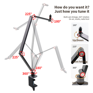 Giá đỡ micro chuyên nghiệp cho phòng thu âm, giá đỡ micro phòng thu, giá đỡ micro tụ điện với cần xoay điều chỉnh được - Product Image 5