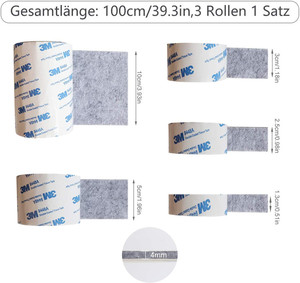Glissières pour meubles en <span class=keywords><strong>feutre</strong></span> gris, bande <span class=keywords><strong>de</strong></span> <span class=keywords><strong>feutre</strong></span> autocollante, rouleaux <span class=keywords><strong>de</strong></span> bande <span class=keywords><strong>de</strong></span> <span class=keywords><strong>feutre</strong></span>, glissières pour chaises pour protéger le sol - Product Image 2