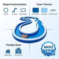 Piscine à dérive gonflable de qualité commerciale, sur mesure, pour parc aquatique et jardin