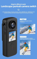 Dijital Spor Kamerası X3 Aksiyon Kamerası 360 Geniş Açı 10 Metre Su Geçirmez FlowState Sabitleme 5.7K HD Vlog MicroSD WiFi