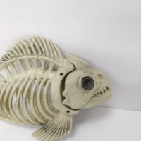 Squelette d'animal Halloween Accessoires de table Décoration Modèle de squelette de poisson réel Accessoires de décoration de fête Squelette de poisson