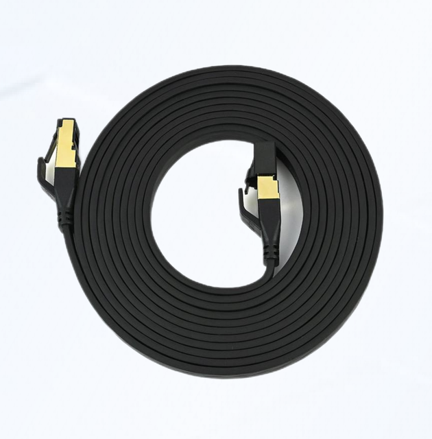 Factory CE RoHS Customized CAT 8 Network Double Shielded SFTP Copper RJ45 Patch Cord Cable with Gold Plated Head Connector