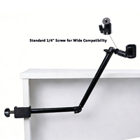 Support de bureau premium avec poteau et filetage 1/4 pouce pour fixer des lampes, des caméras et des microphones, idéal pour le streaming et les visioconférences