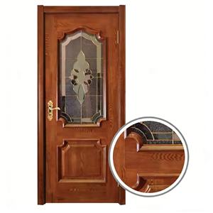 Puertas de Madera Sólida para Interiores de Hogar, Estilo Contemporáneo de Alta Gama, Resistentes a la Humedad, con Acabado de Vidrio - Product Image 2