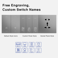 Interrupteur tactile intelligent Zigbee avec gravure gratuite, étanche IP66, contrôle double par application/voix, programmation, liaison de scénarios, automatisation de la maison intelligente