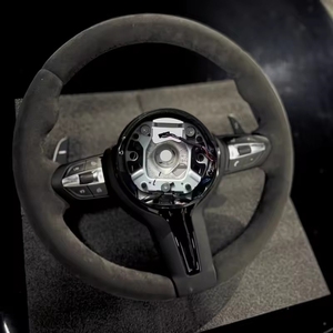 Volant de course à fond plat en cuir et fibre de carbone personnalisé M Sport pour F10/F20/F30/F32/F80/F82 - Plug & <span class=keywords><strong>Play</strong></span> - Product Image 3