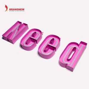 Brandnewsign nhà sản xuất tùy chỉnh nhà máy Outlet tùy chỉnh thiết kế <span class=keywords><strong>Acrylic</strong></span> Led Neon dấu hiệu nhúng hộp thép không gỉ chữ - Product Image 5