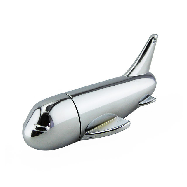 2.0 1GB 2GB 4GB Gift 3.0 8GB 16GB 32GB Memory Stick Free Laser Logo High Quality Metal Silver Airplane USB Flash Drive